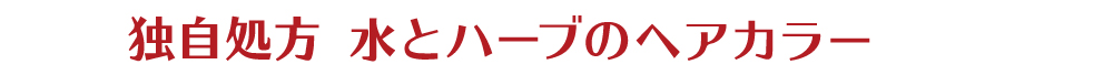 独自処方　水とハーブのヘアカラー